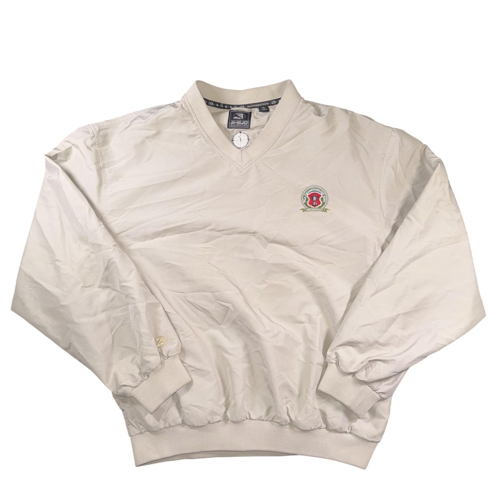 PGA Championship Medinah Pullover V-Neck Windbreaker Mens Medium Beige Golf 2006